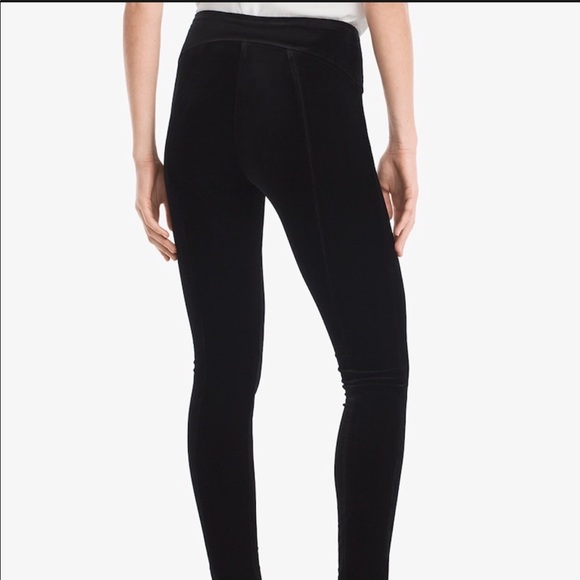 White House Black Market Pants - WHBM Black velvet leggings